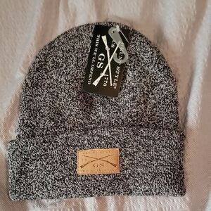 Grunt Style Black and White Knit Beanie